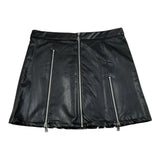 Gaelle Gonna Ecopelle tinta unita con Stampa Nero per Bambina 2742G00578X NERO GAELLE 
