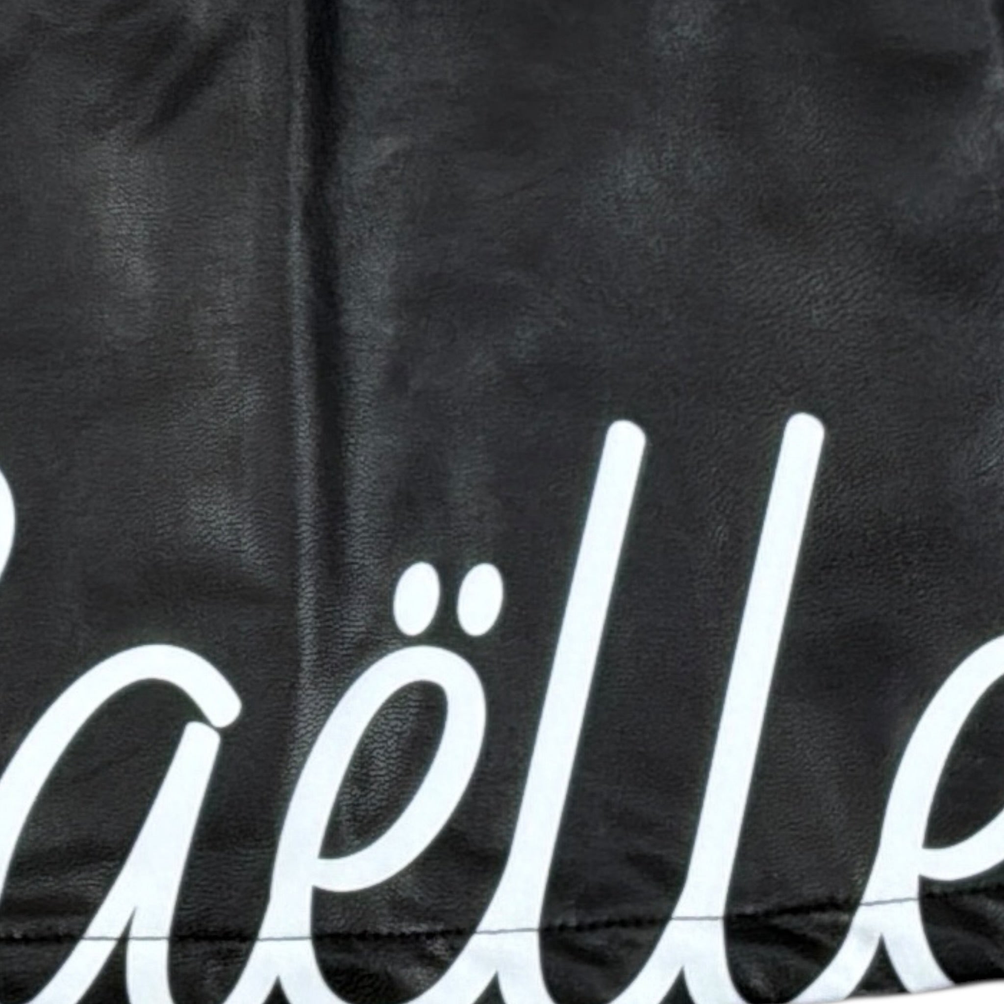 Gaelle Gonna Ecopelle tinta unita con Stampa Nero per Bambina 2742G00578X NERO GAELLE 
