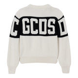 Gcds Maglia Girocollo tinta unita con Logo Panna per Bambina 1526A PANNA GCDS 