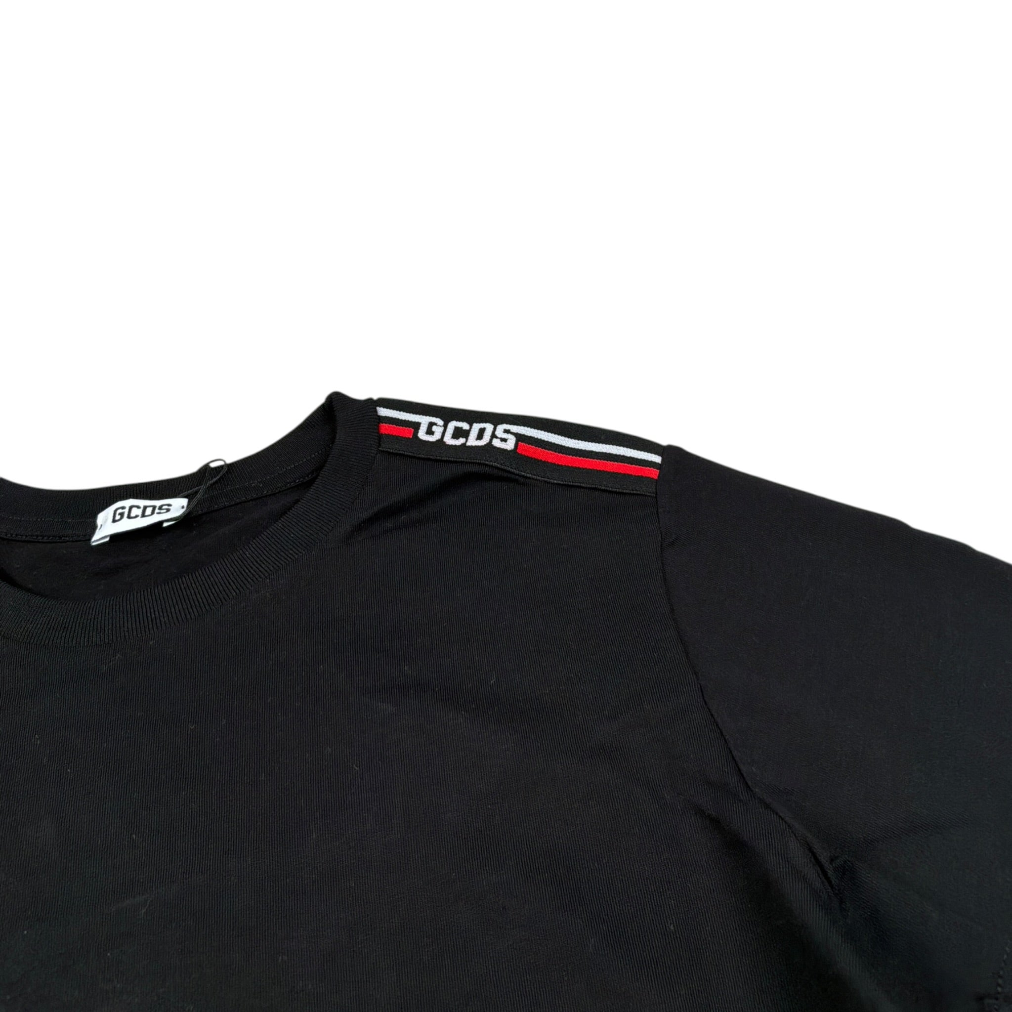 Gcds T-Shirt tinta unita con Profili In Contrasto Nero per Bambina B2JM2327BA3 NERO GCDS 