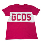 Gcds T-Shirt tinta unita con Logo Fuxia per Bambina B2JU2329JF1 FUXIA GCDS 