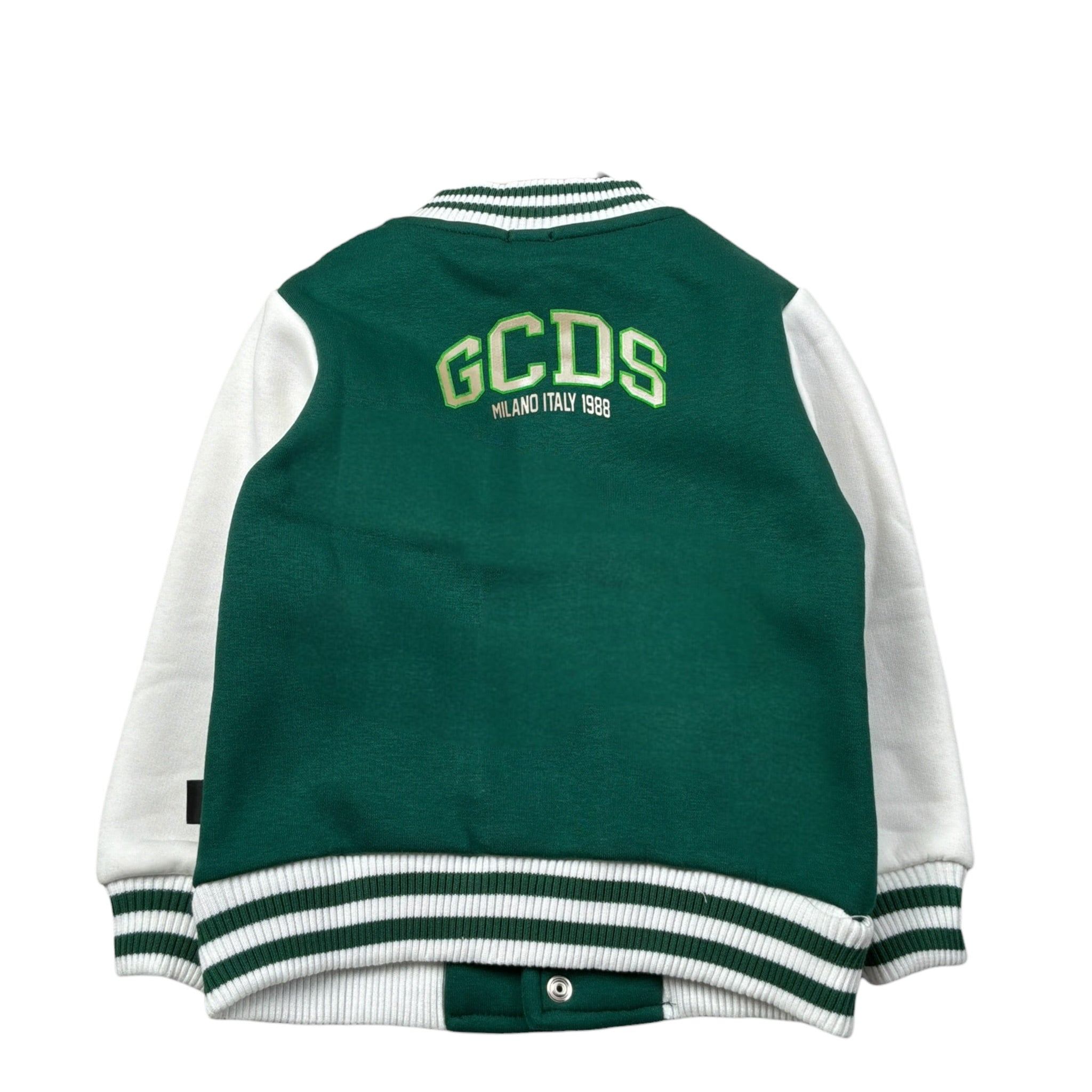 Gcds Giubbino Modello College Bicolore Bianco/Verde per Bambino B2KM01911BA4 BIANCO/VERDE GCDS 