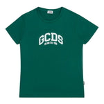 Gcds T-Shirt tinta unita con Stampa Verde per Bambino B2KM2328BA3 VERDE GCDS 
