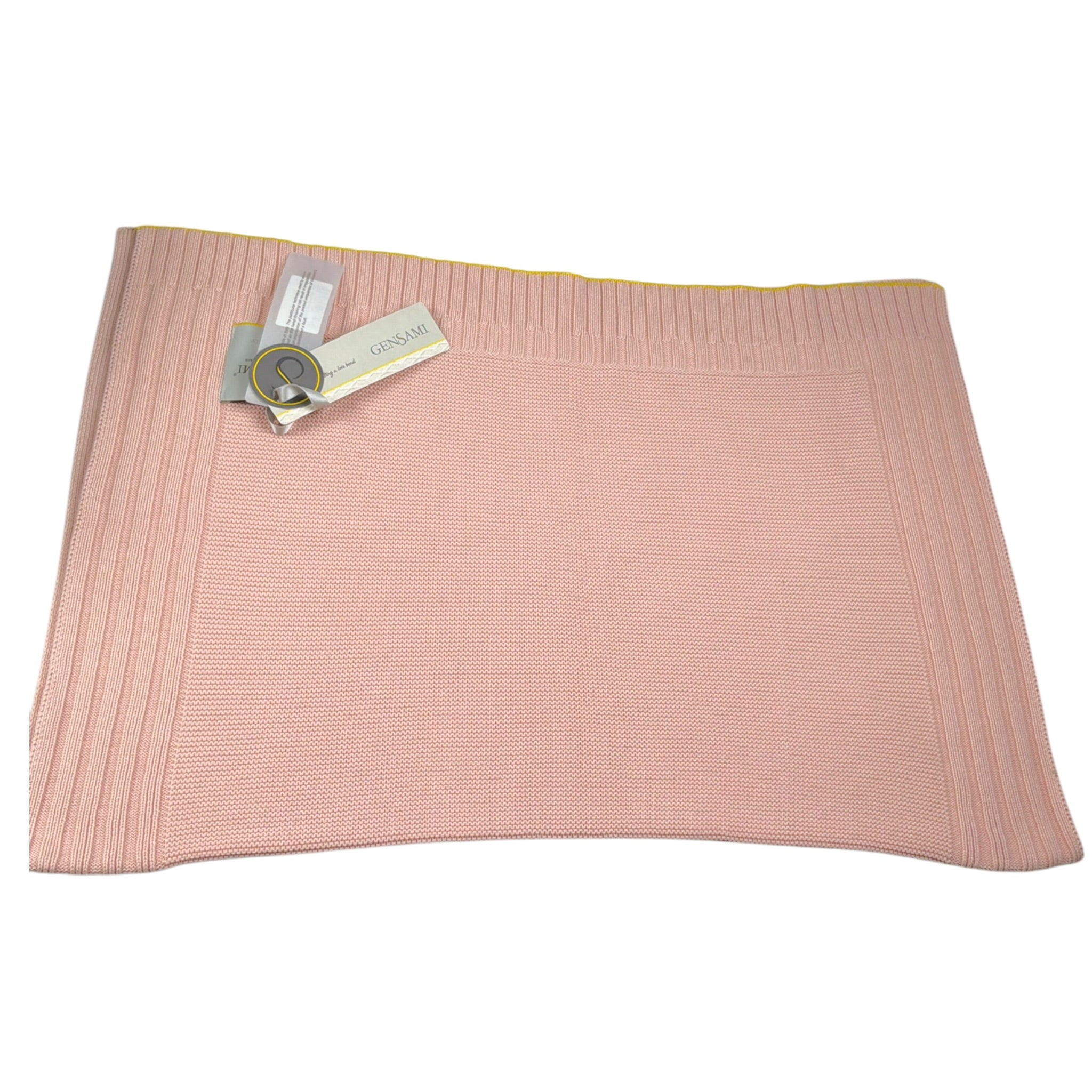 Gensami Coperta tinta unita con Ricamo Rosa per Neonata COP01 ROSA GENSAMI 