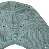 Granlei Cappello tinta unita con Ricami Verde Acqua per Neonata 2221 VERDE ACQUA GRANLEI 
