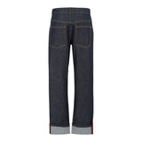Gucci Jeans tinta unita con Girovita Regolabile Blu per Bambino 826644 BLU GUCCI 