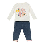 Guess Completo 2 Pezzi Shirt-Jeans Bianco/Blu per Neonata A5YG06K6YW4 BIANCO/BLU GUESS 