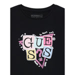 Guess Shirt Girocollo tinta unita con Stampe Nero per Neonata A5YI00K6YW4X NERO GUESS 