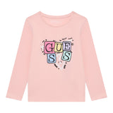 Guess Shirt Girocollo tinta unita con Stampe Rosa per Neonata A5YI00K6YW4X ROSA GUESS 