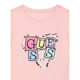 Guess Shirt Girocollo tinta unita con Stampe Rosa per Neonata A5YI00K6YW4XX ROSA GUESS 