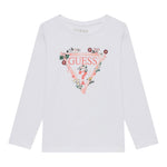 Guess Shirt tinta unita con Stampa Bianco per Neonata A5YI03K6YW4X BIANCO GUESS 