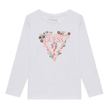 Guess Shirt tinta unita con Stampa Bianco per Bambina A5YI03K6YW4XJ BIANCO GUESS 