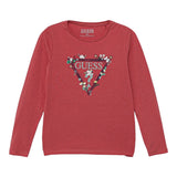 Guess Shirt tinta unita con Stampa Fragola per Bambina A5YI03K6YW4XJ FRAGOLA GUESS 