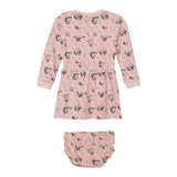 Guess Abito Manica Lunga tinta unita con Culotte Rosa per Neonata A5YK02KA6R4 ROSA GUESS 