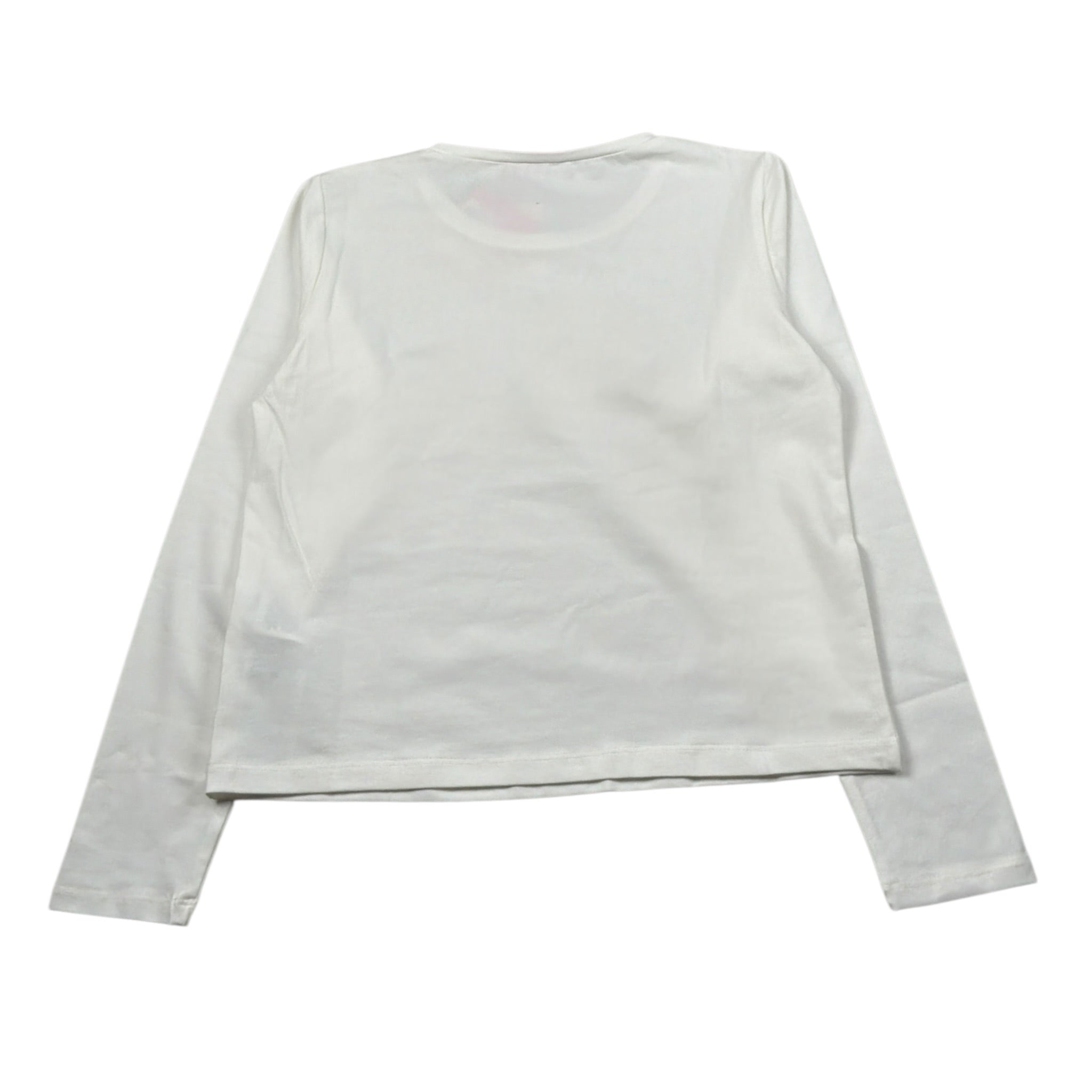 Liu Jo Shirt Girocollo tinta unita con Brillantini Panna per Bambina GF5108XX PANNA LIU JO 