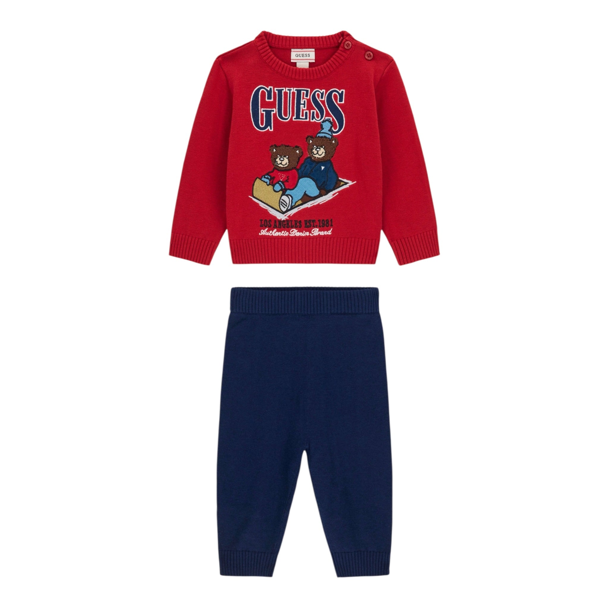 Guess Completo 2Pz Maglia-Pantalone Rosso per Neonato I5BG04ZBB0 ROSSO GUESS 
