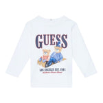 Guess Shirt tinta unita Girocollo con Stampa Bianco per Neonato I5BI00I3Z14 BIANCO GUESS 