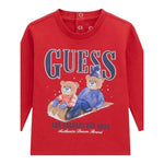 Guess Shirt tinta unita Girocollo con Stampa Rosso per Neonato I5BI00I3Z14X ROSSO GUESS 