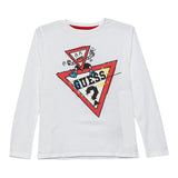 Guess Shirt tinta unita Girocollo con Stampa Bianco per Neonato I5YI00K8HM4 BIANCO GUESS 