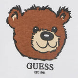 Guess Shirt tinta unita Girocollo con Stampa Bianco per Neonato I5YI02K8HM4 BIANCO GUESS 