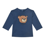 Guess Shirt tinta unita Girocollo con Stampa Blu per Neonato I5YI02K8HM4XX BLU GUESS 
