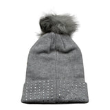 Guess Cappello tinta unita con Pon Pon E Strass Grigio per Bambina J1BZ01Z2QP0 GRIGIO GUESS 