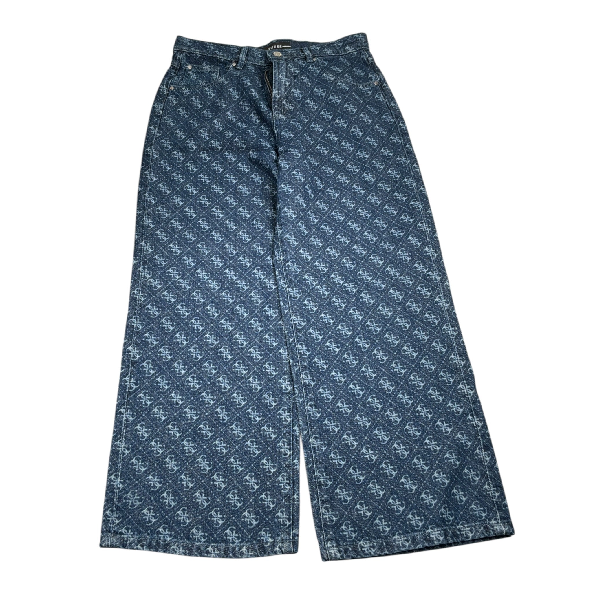 Guess Jeans tinta unita Modello A Palazzo con Logo Blu per Bambina J3BA10D45E0 BLU GUESS 