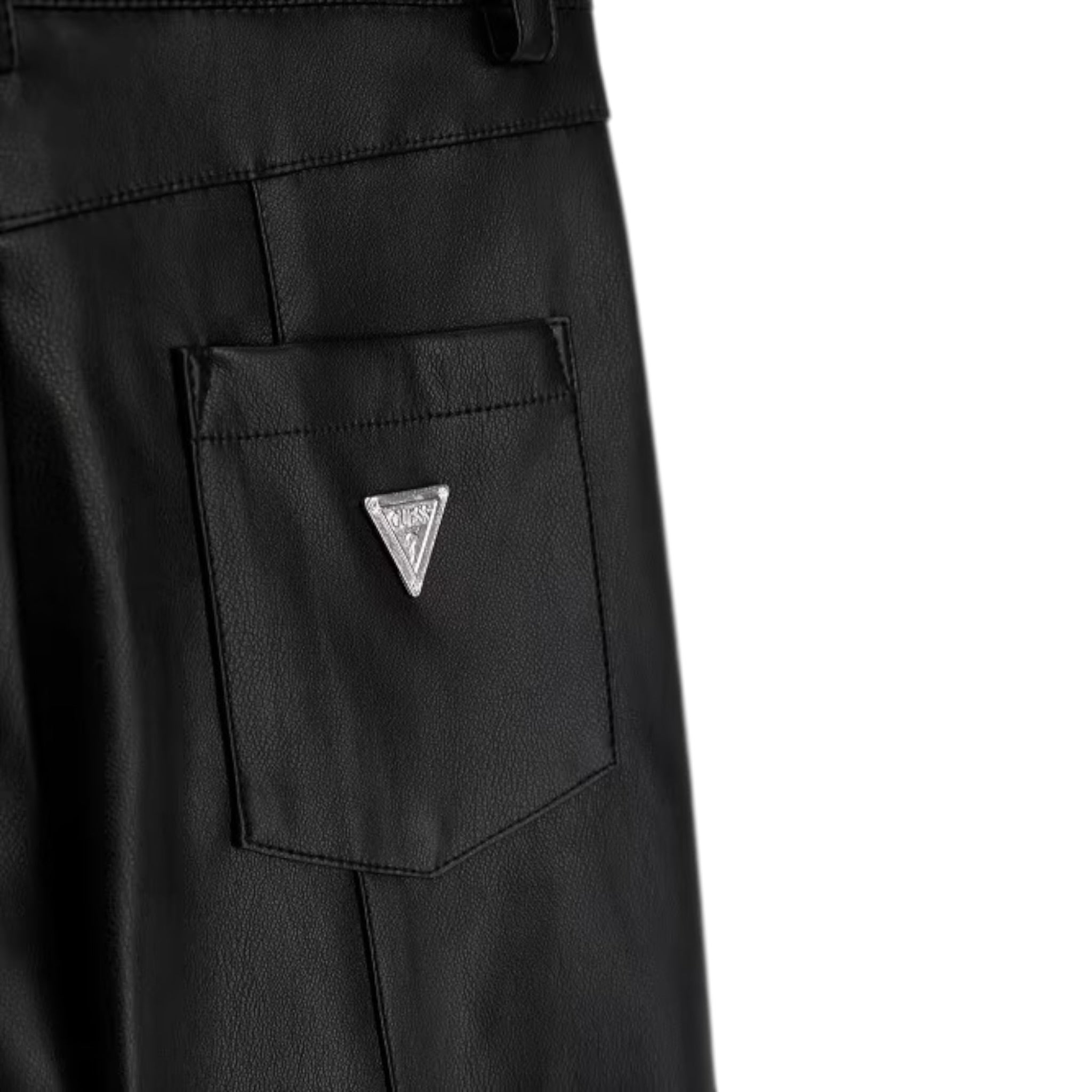 Guess Pantalone tinta unita Modello A Zampa In Ecopelle Nero per Bambina J3BB04WE8D0 NERO GUESS 