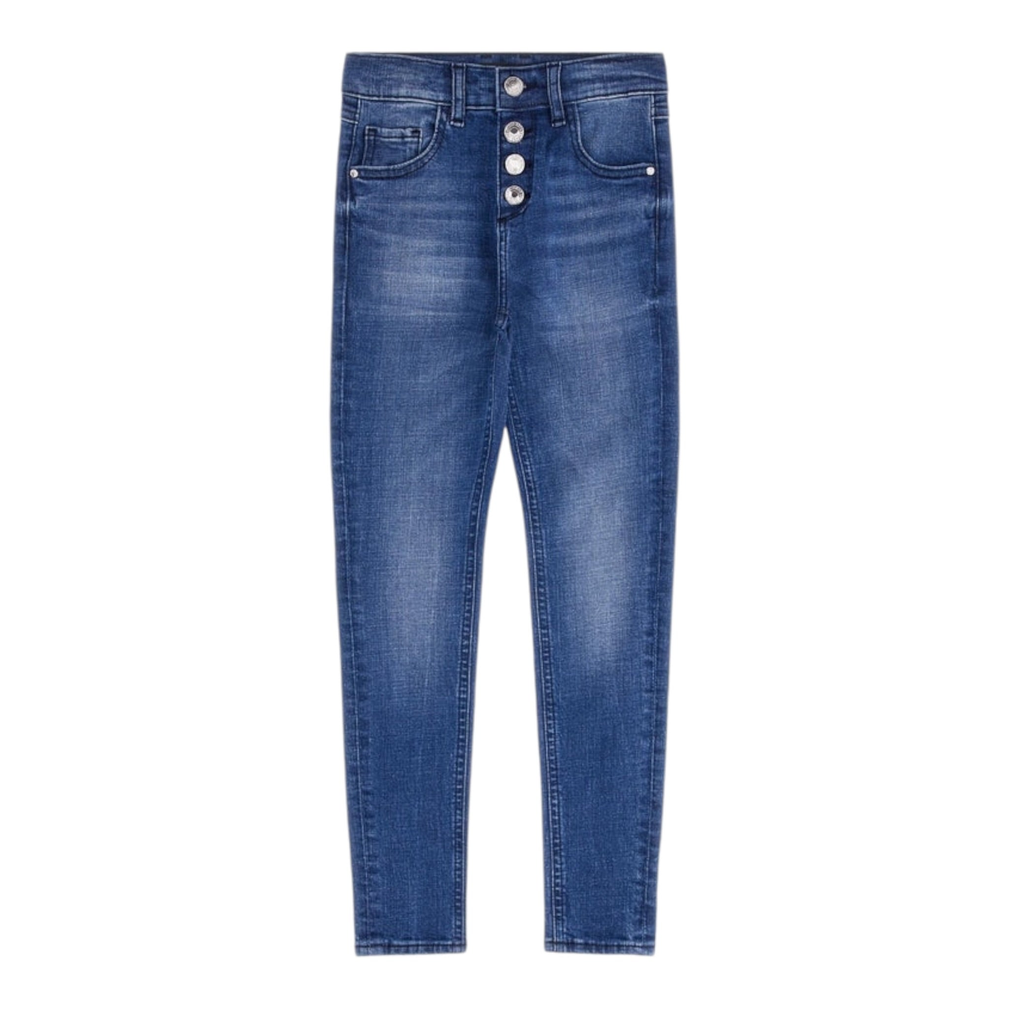 Guess Jeans tinta unita con Logo Blu per Bambina J3YA04D52Z0 BLU GUESS 