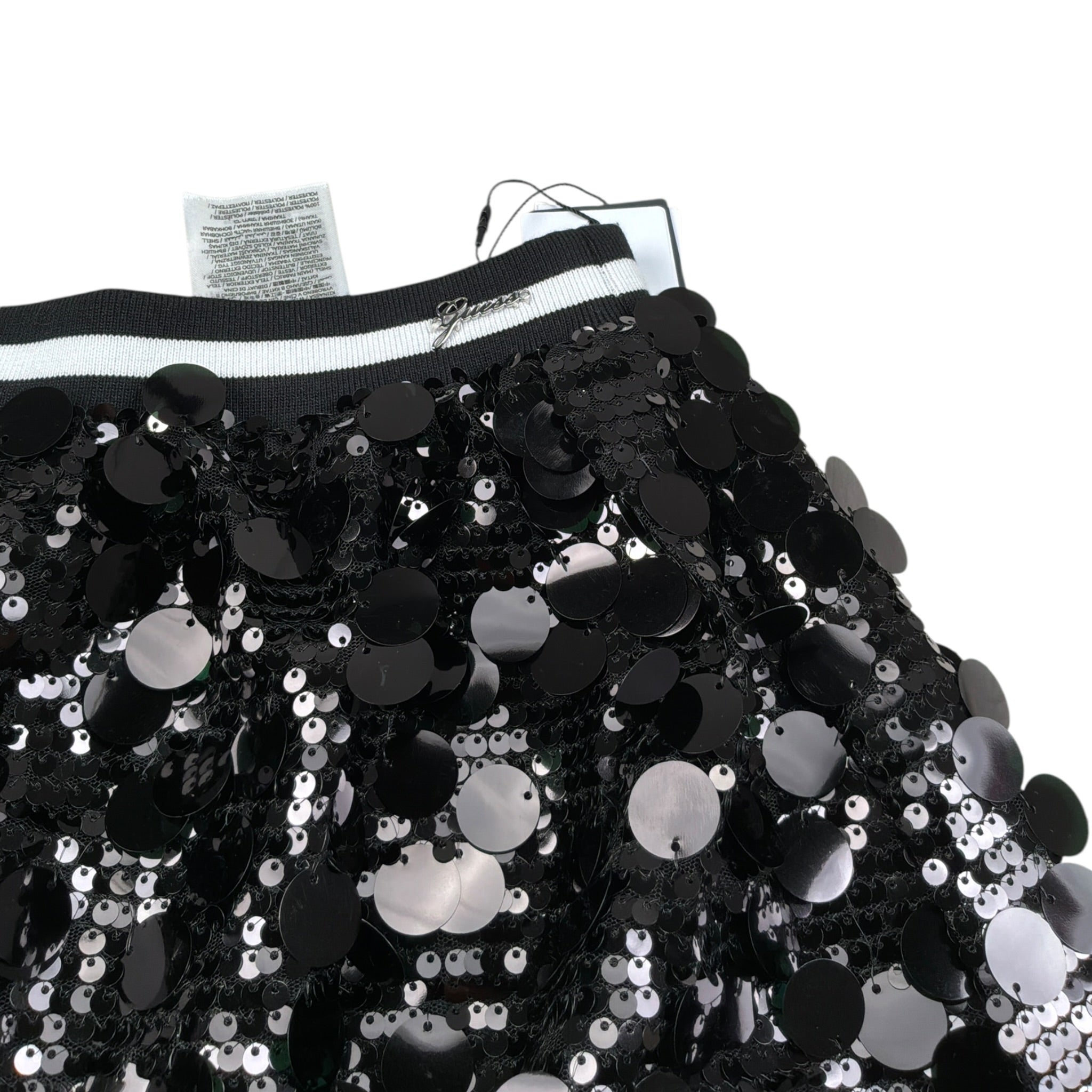Guess Gonna tinta unita con Paillettes Nero per Bambina J5BD04K1220X NERO GUESS 