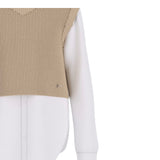 Guess Camicia con Gilet Bicolore Bianco/Beige per Bambina J5BH01WBHQ0 BIANCO/BEIGE GUESS 