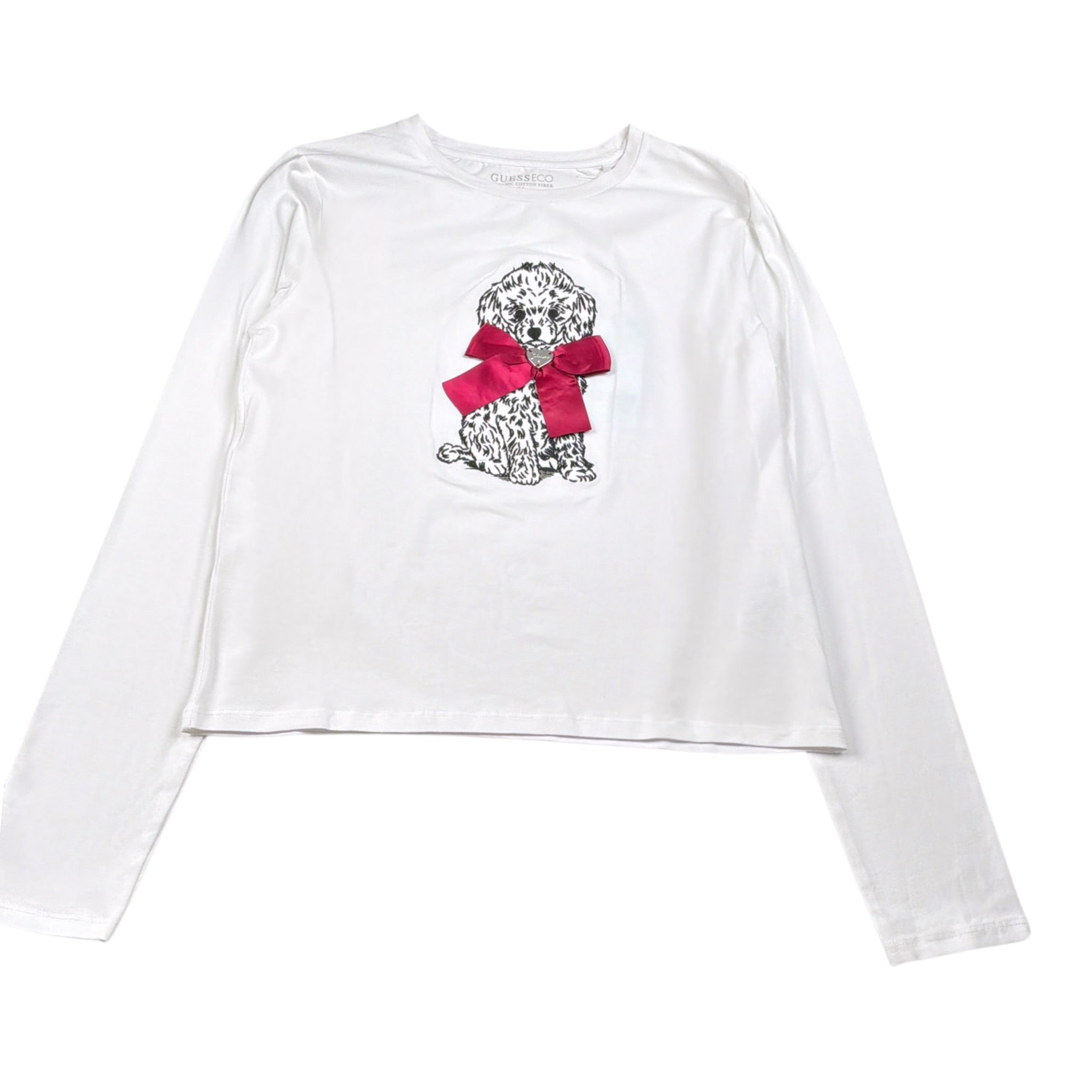 Guess Shirt tinta unita con Stampa Bianco per Bambina J5BI09J1314 BIANCO GUESS 