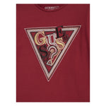 Guess Shirt Girocollo tinta unita con Logo Rosso per Bambina J5BI13J1314 ROSSO GUESS 