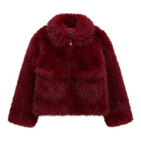 Guess Pelliccia tinta unita con Logo Rosso per Bambina J5BL02WHH10 ROSSO GUESS 