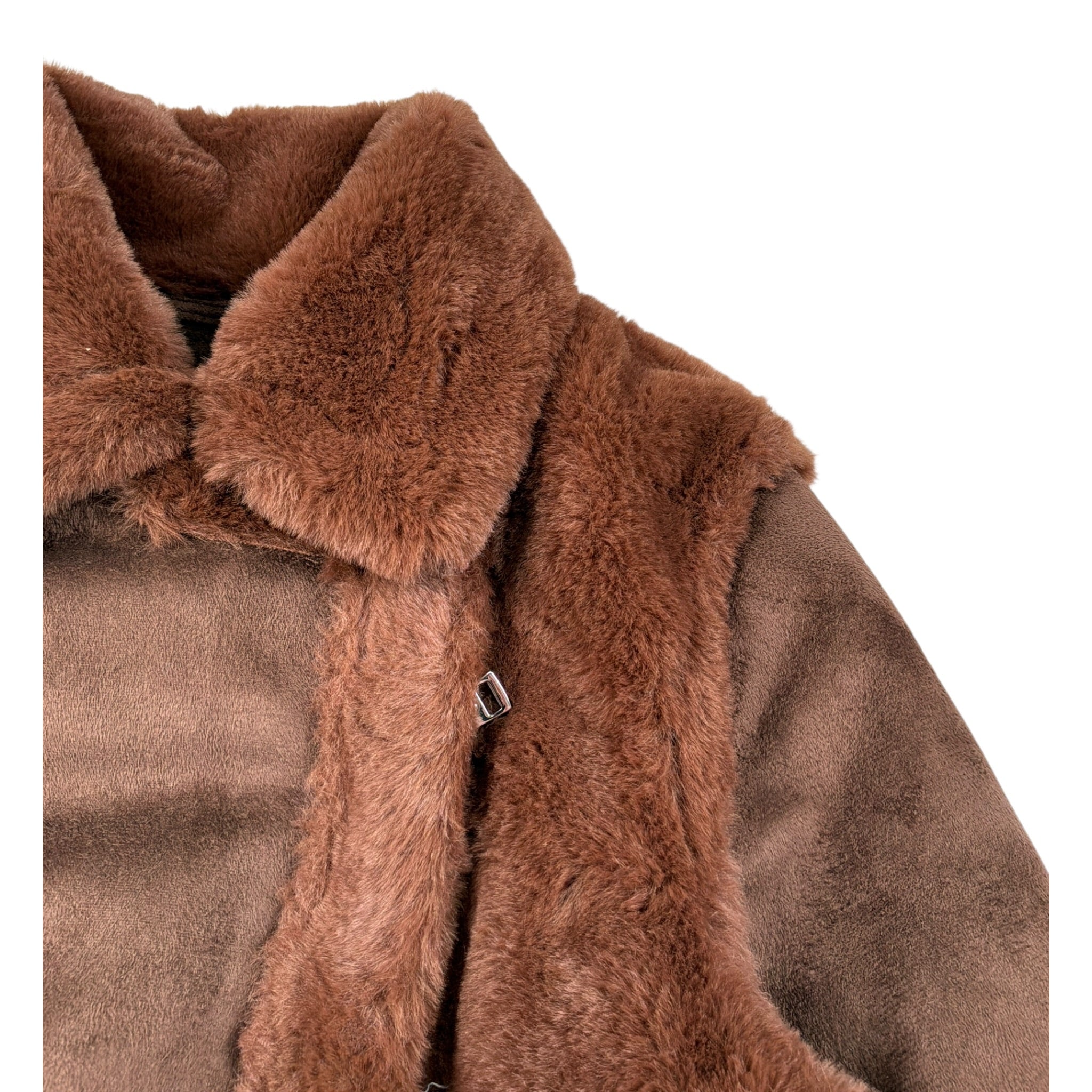 Guess Montone tinta unita In Camoscio Marrone per Bambina J5BL07WCFX0 MARRONE GUESS 