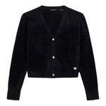 Guess Cardigan tinta unita con Pelliccia Nero per Bambina J5BR06Z0730 NERO GUESS 