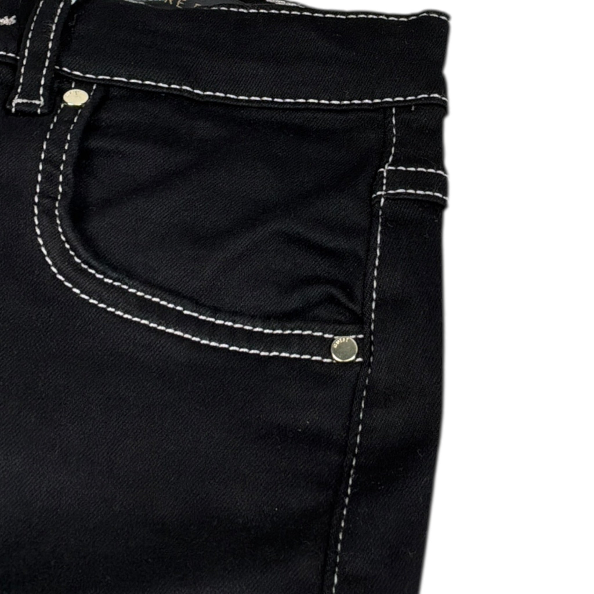 Guess Jeans tinta unita Modello A Zampa Nero per Bambina J5RA06D4KC0 NERO GUESS 