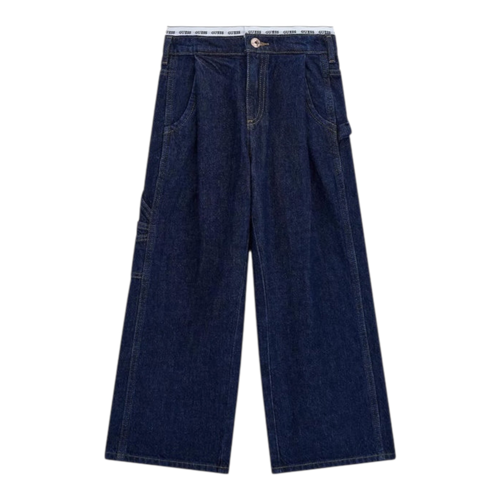 Guess Jeans tinta unita Modello Palazzo Blu per Bambina J5RA12D45E0 BLU GUESS 