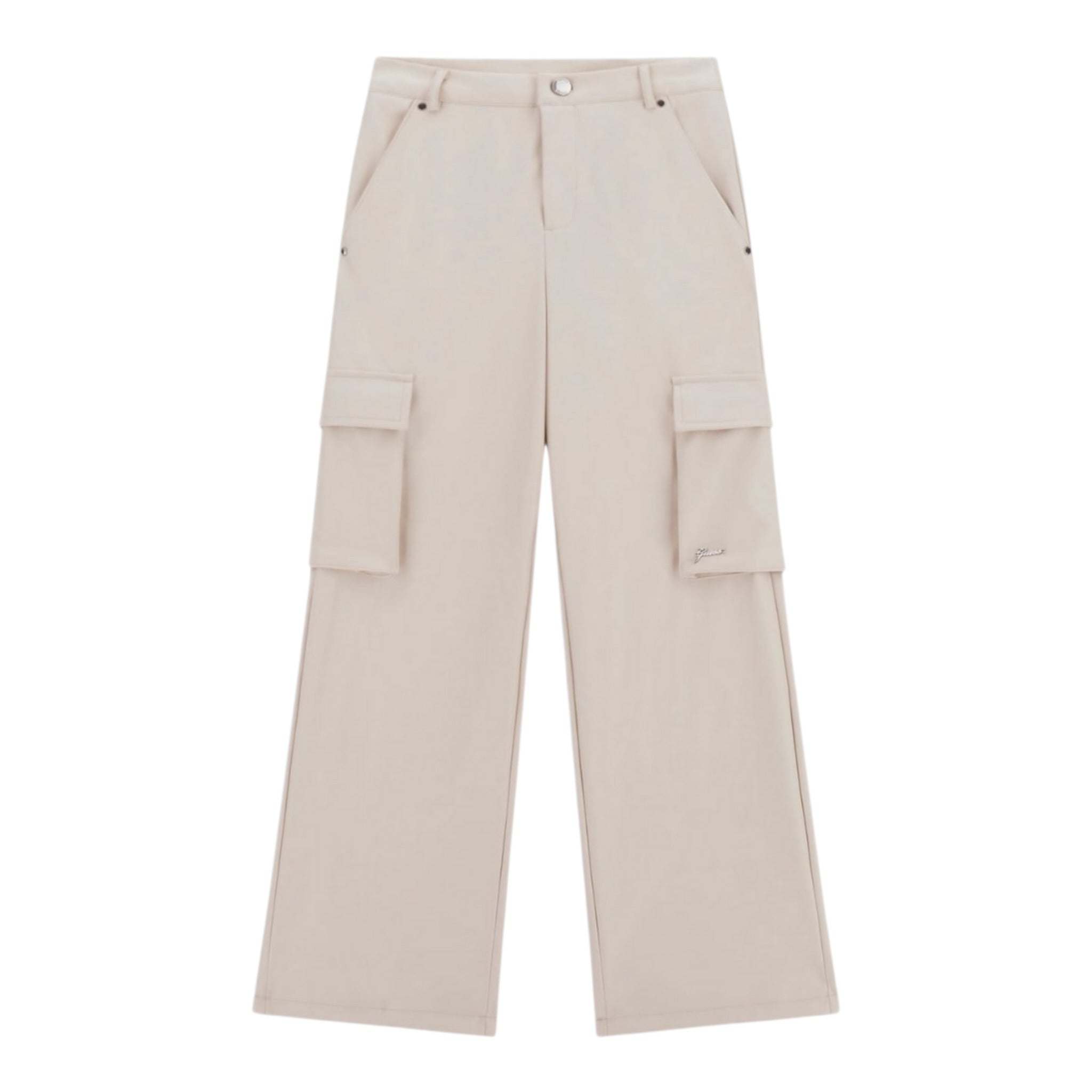 Guess Pantalone tinta unita Modello Palazzo In Ecopelle Beige per Bambina J5YB03WFV60 BEIGE GUESS 