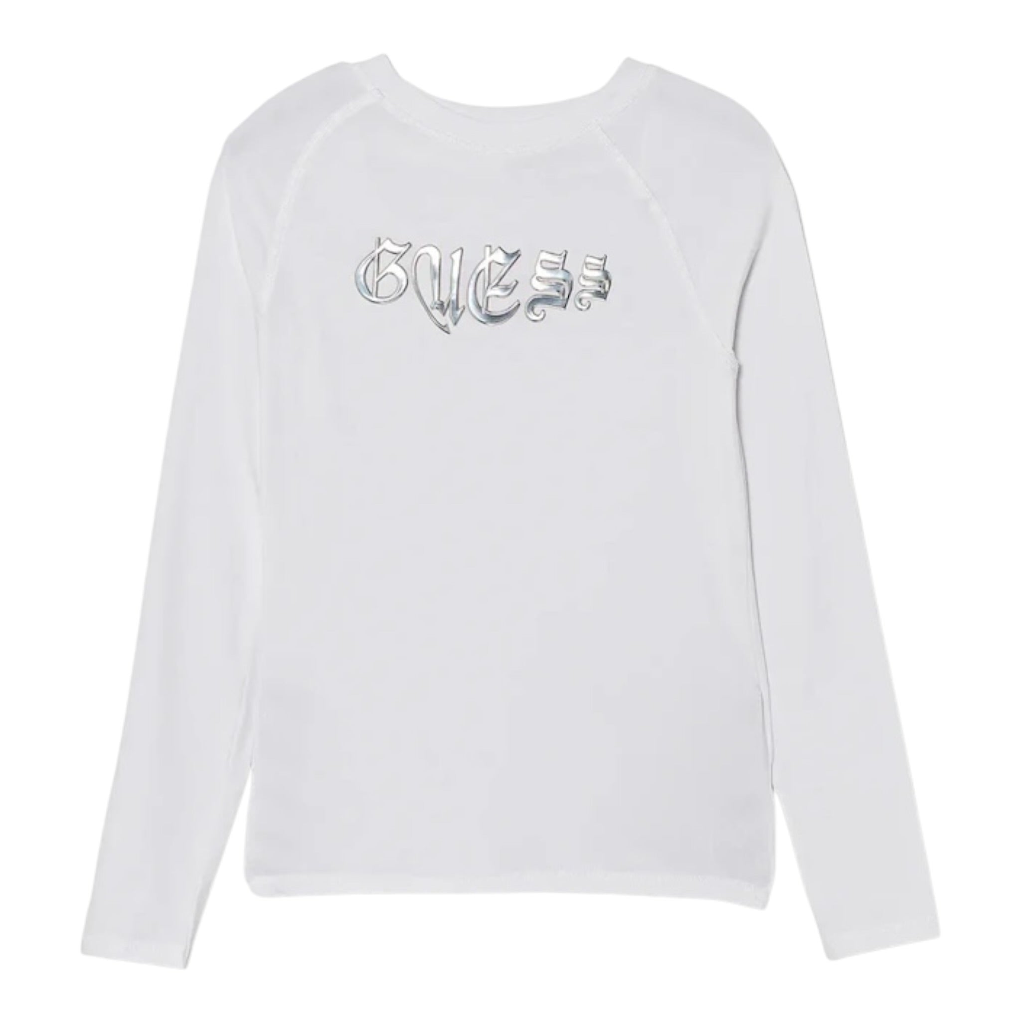 Guess Shirt tinta unita Girocollo con Stampa Bianco per Bambina J5YI13K6YW4XX BIANCO GUESS 