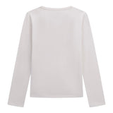 Guess Shirt Girocollo tinta unita con Stampa Bianco per Bambina J5YI38K6YW4 BIANCO GUESS 