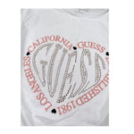 Guess Shirt Girocollo tinta unita con Stampa Bianco per Bambina J5YI38K6YW4 BIANCO GUESS 