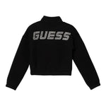 Guess Felpa tinta unita con Zip E Brillantini Nero per Bambina J5YQ31K7UW2 NERO GUESS 