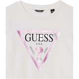 Guess Felpa tinta unita con Stampa Bianco per Bambina J74Q10KAUG0 BIANCO GUESS 