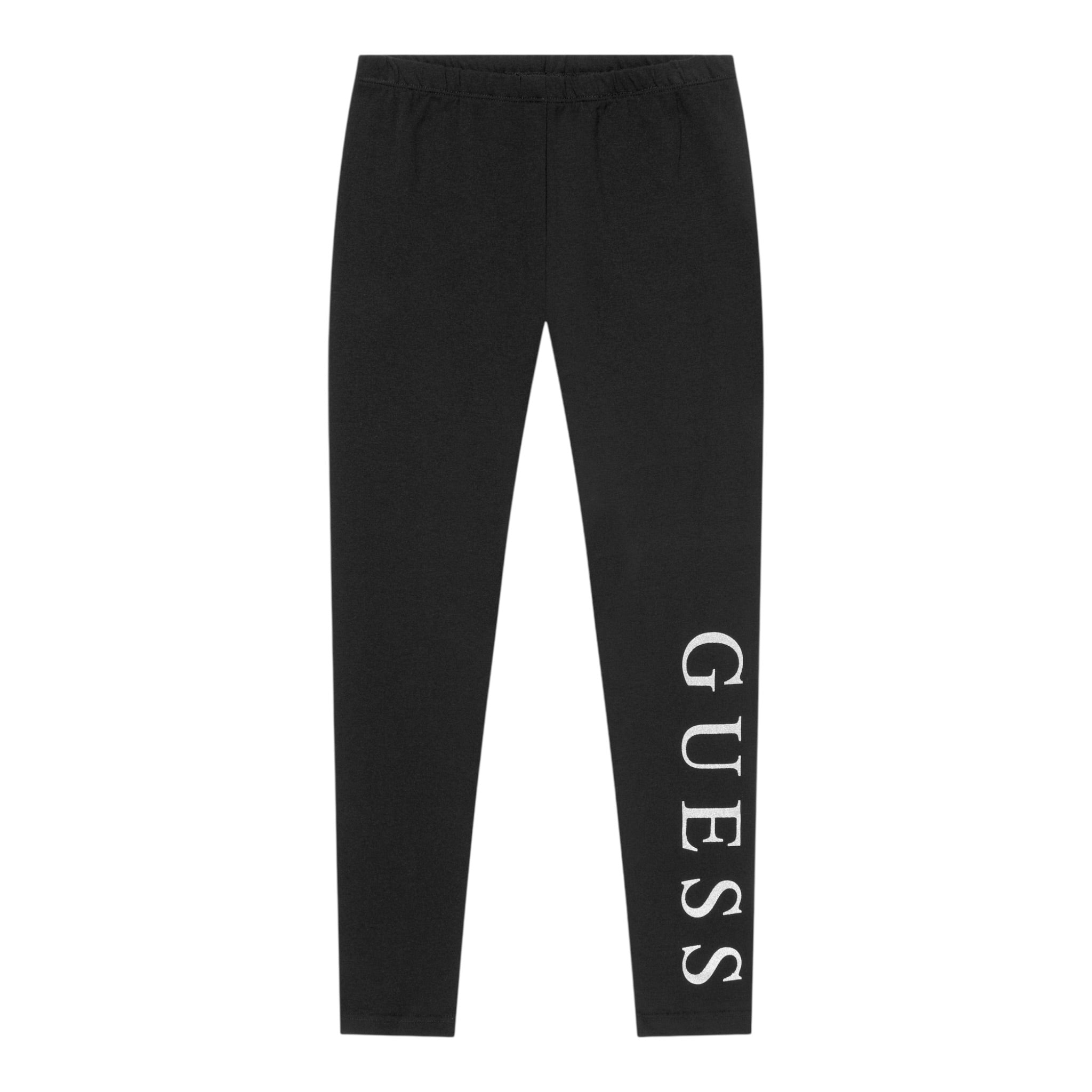 Guess Leggins Tint Unita con Logo Nero per Bambina J93B11J1314X NERO GUESS 