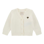 Guess Cardigan tinta unita con Applicazione Logo Panna per Bambina K4BR04Z3220 PANNA GUESS 