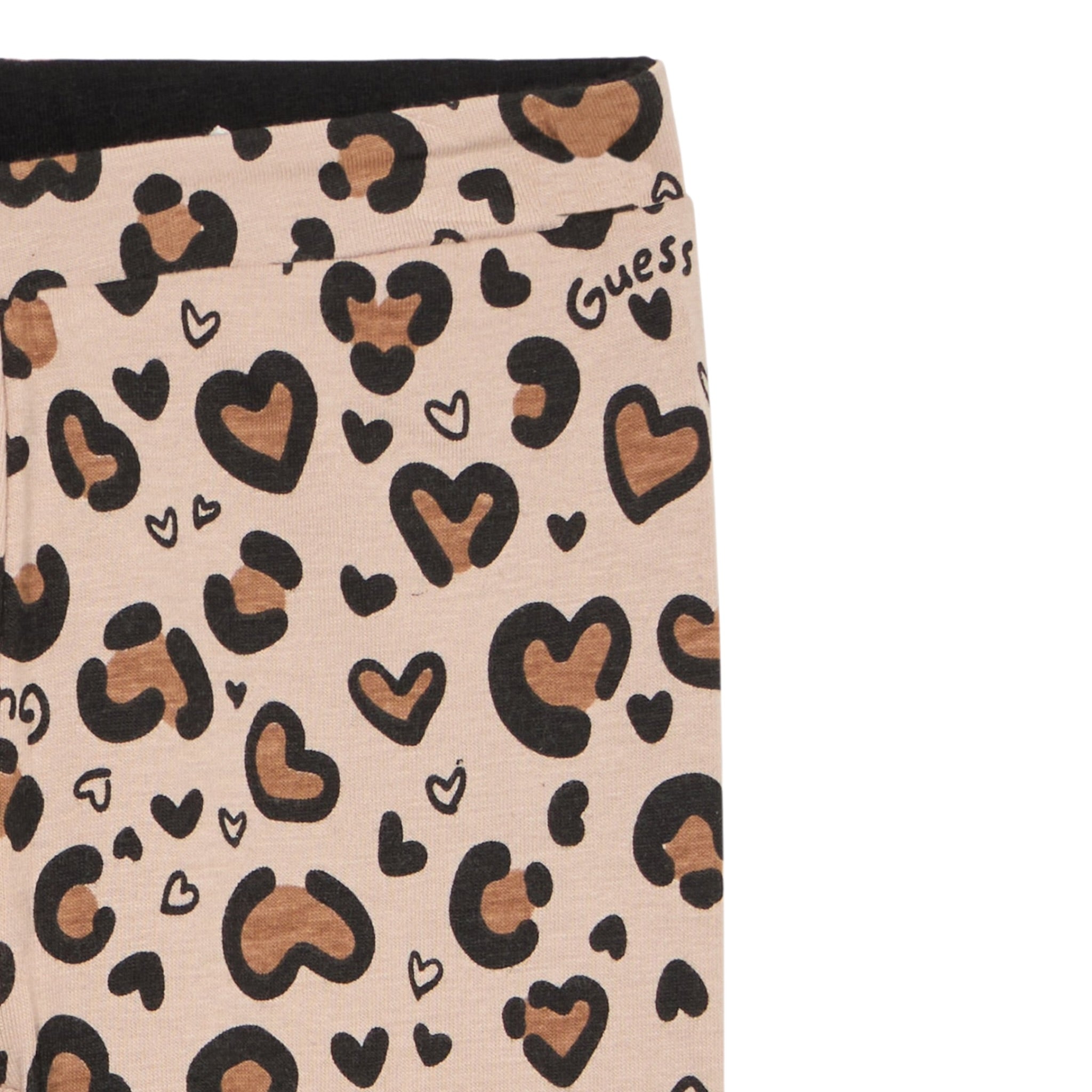 Guess Leggins Reversibile Bicolore con Fantasia Maculata Beige per Bambina K5BB01K6YW4 BEIGE GUESS 