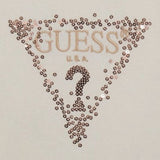 Guess Maglia Girocollo tinta unita con Paillettes Panna per Neonata K5BR04Z2NQ2X PANNA GUESS 