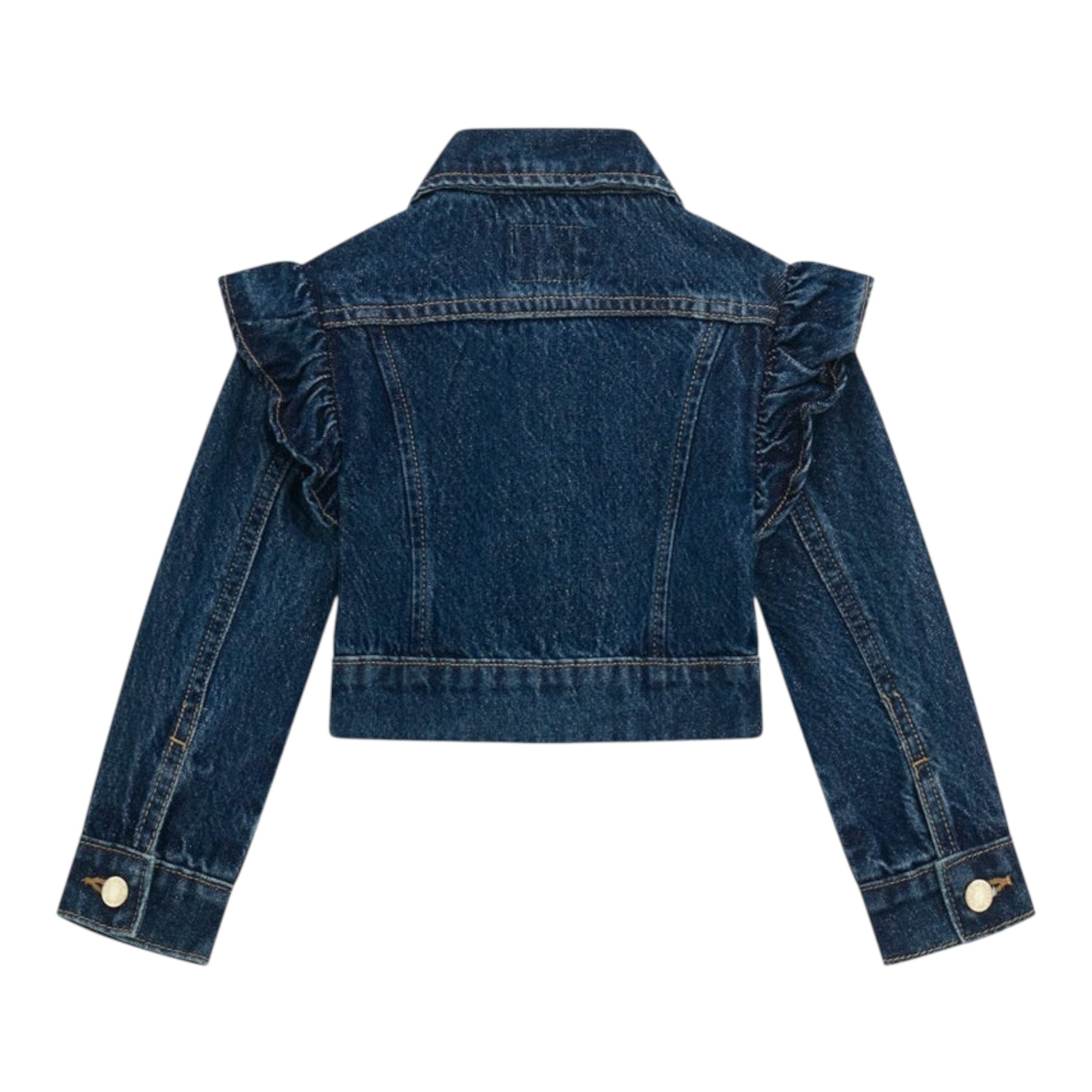 Guess Giubbino In Denim tinta unita con Brillantini Blu per Neonata K5RL00D5D90 BLU GUESS 
