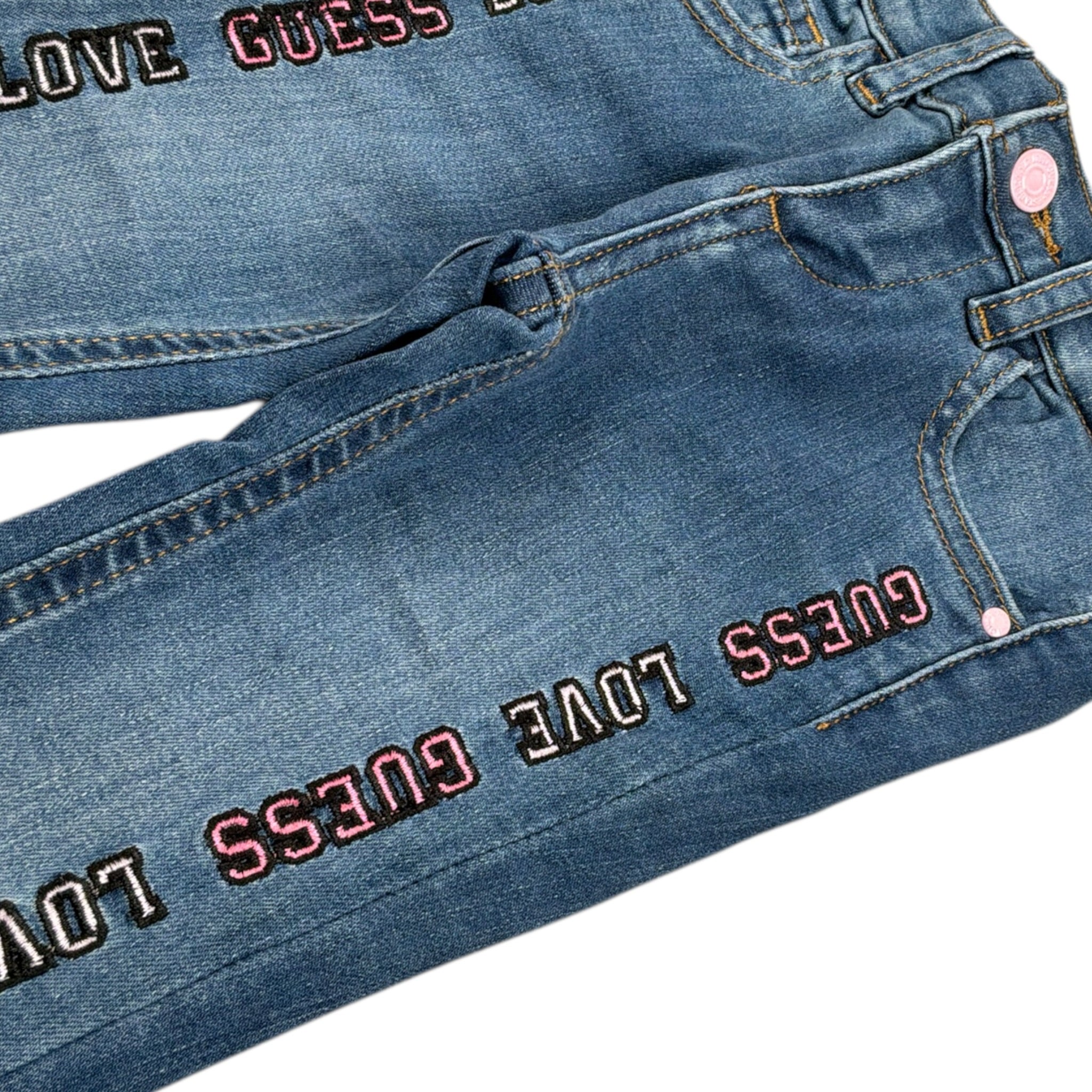 Guess Jeans tinta unita con Applicazioni Azzurro per Neonata K5YA01D4CA0 AZZURRO GUESS 